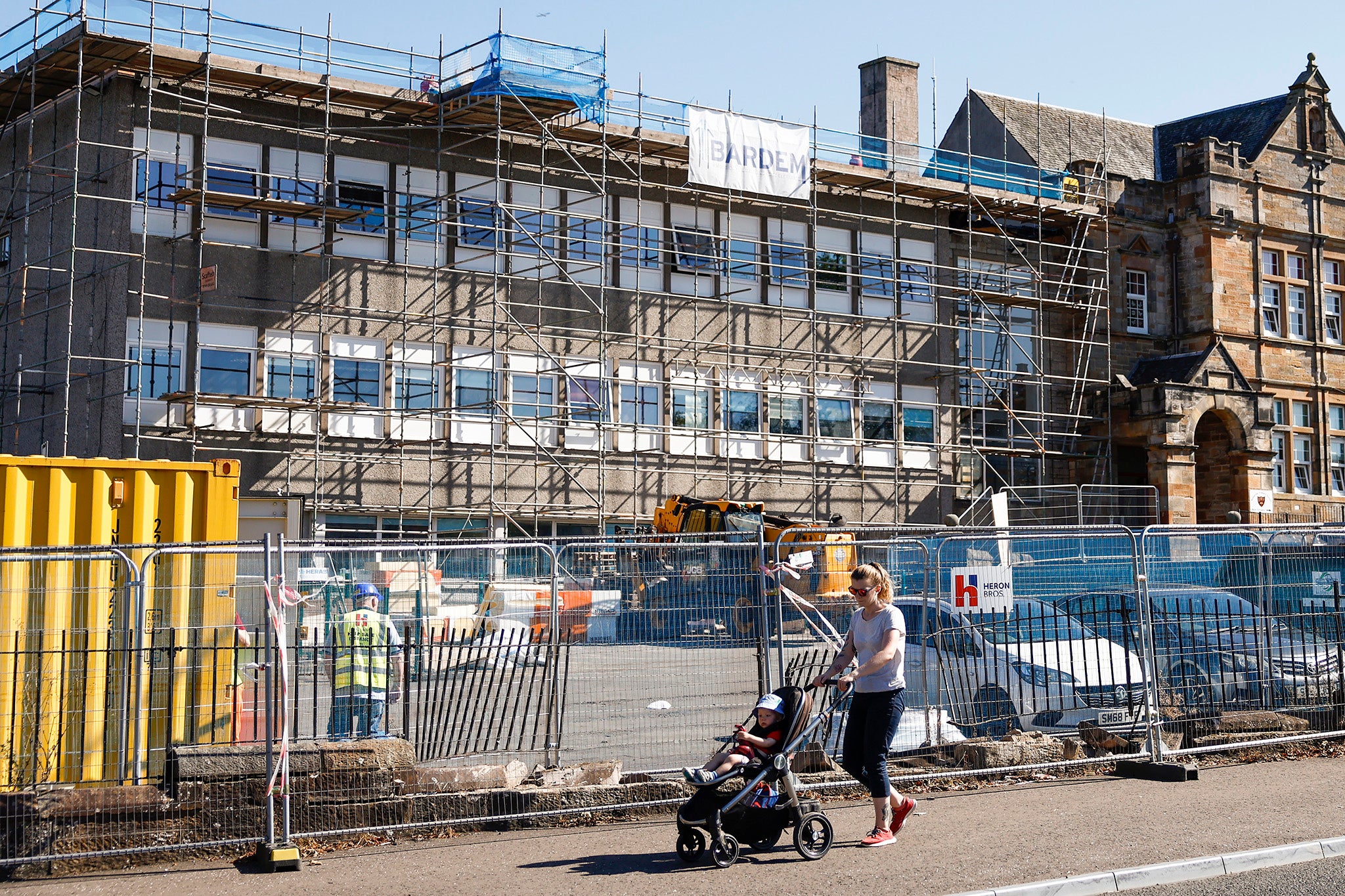 Scaffolding at Balbardie Primary School