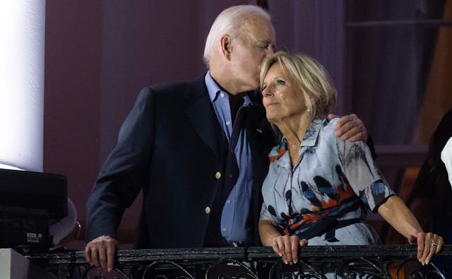 <p>US President Joe Biden with First Lady Jill Biden last year </p>