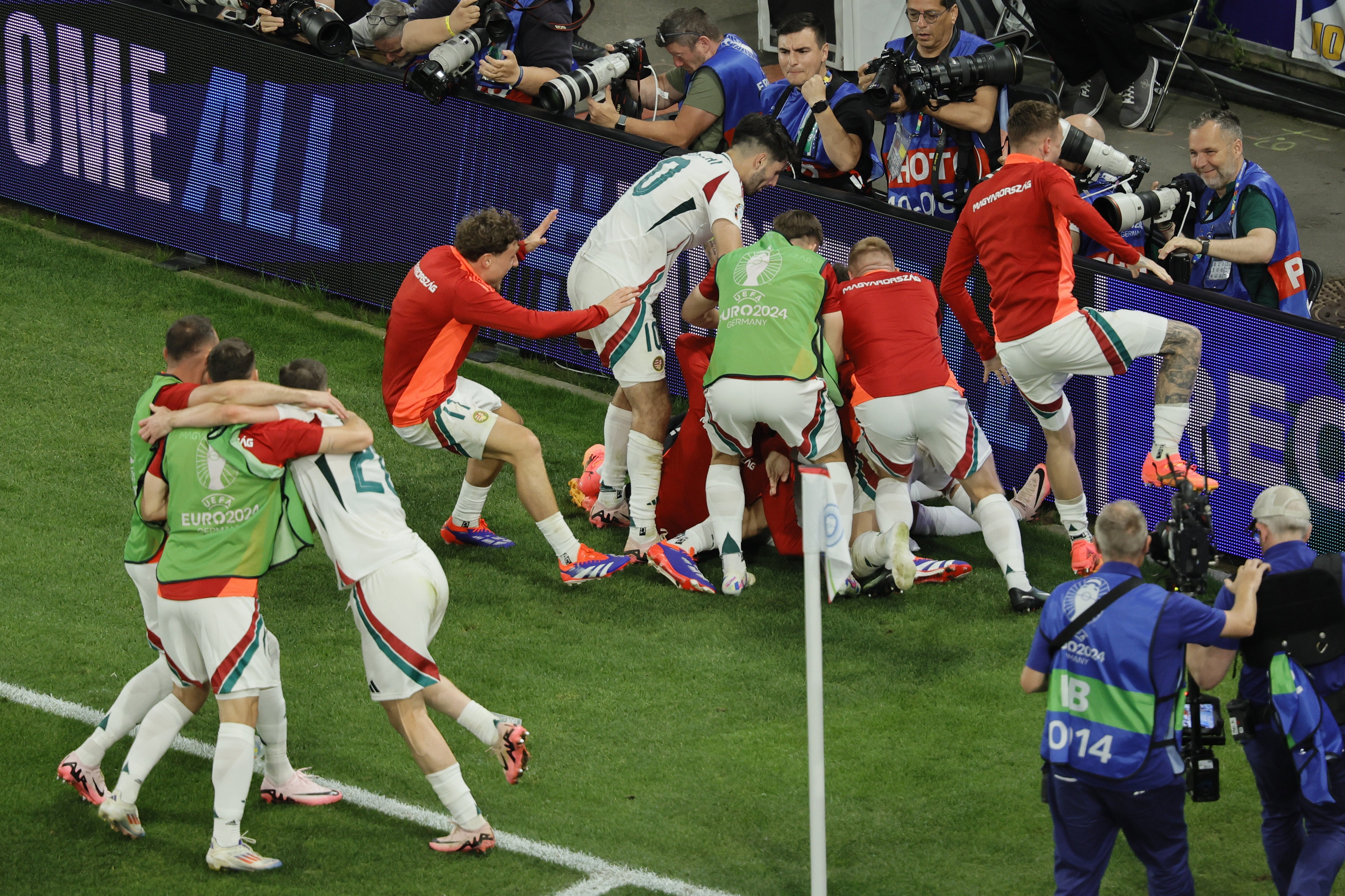 Hungary celebrated a dramatic late win