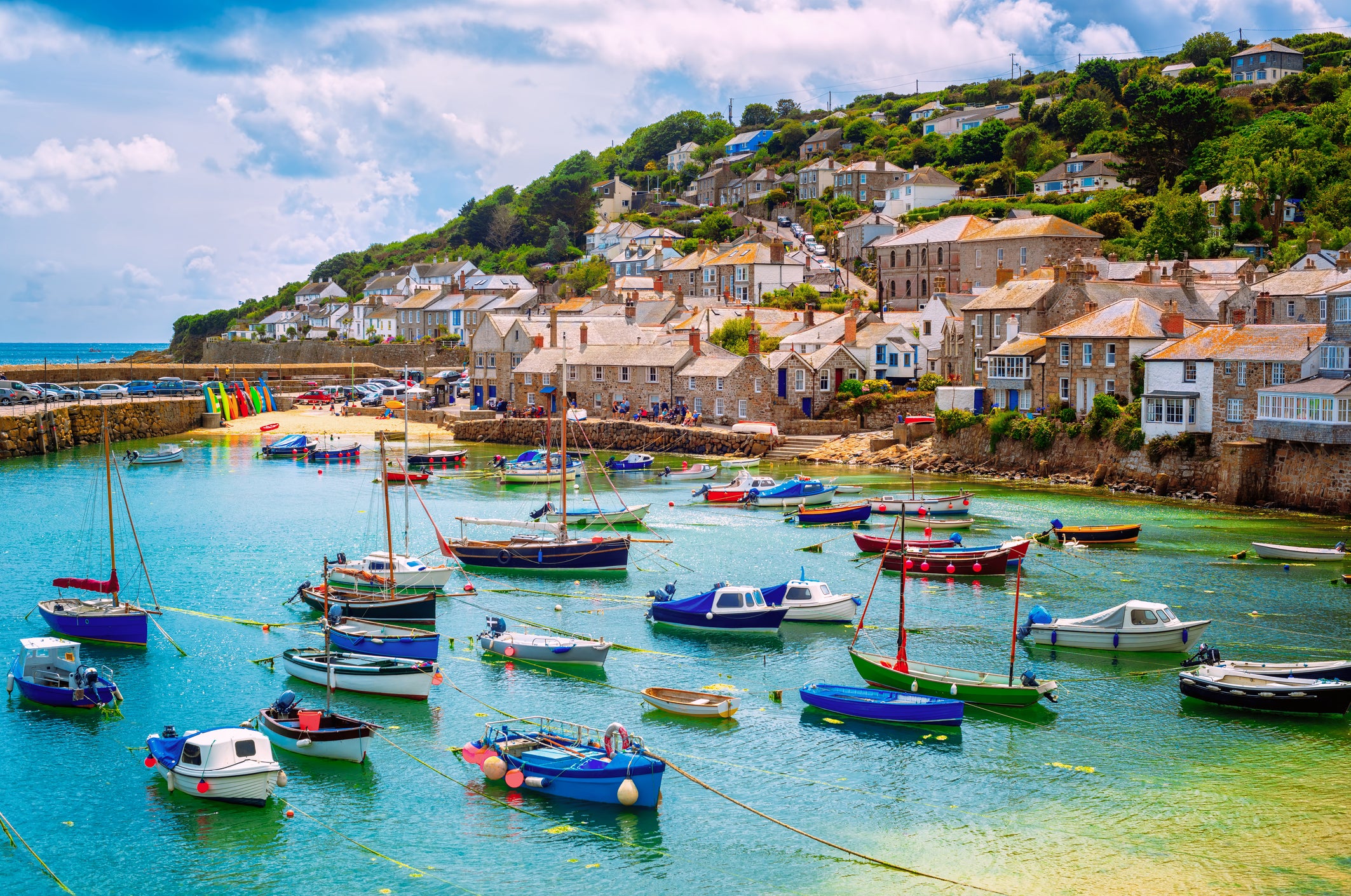 The beautiful beach at Mawgan Porth is one of the many beautiful holiday hot spots Cornwall has to offer