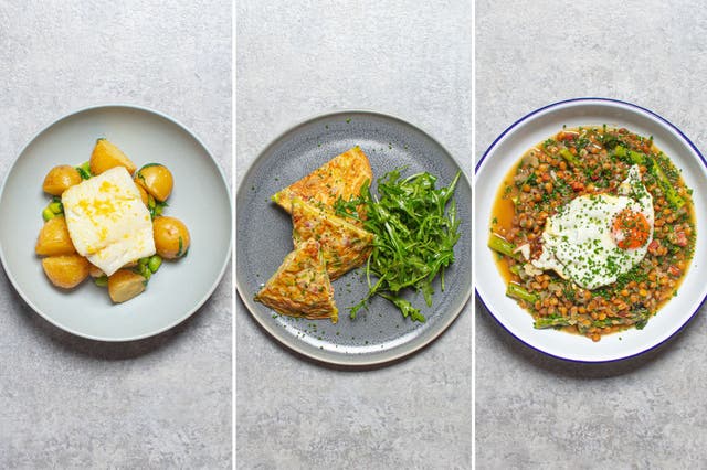 <p>Spring on a plate – three easy, budget-friendly recipes that make the most of the season’s best</p>
