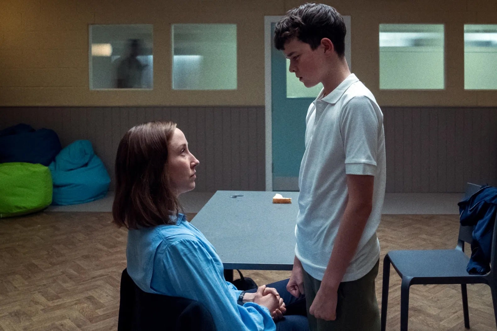 Erin Doherty and Owen as Jamie and in 'Adolescence'