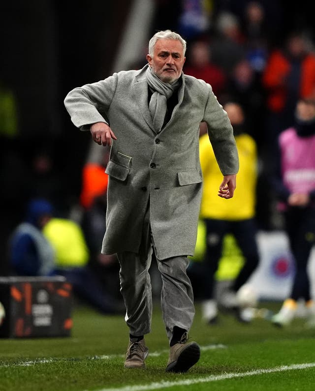 <p>Fenerbahce manager Jose Mourinho during the Uefa Europa League</p>