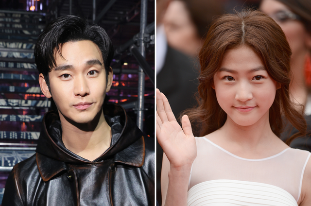 <p>Kim Soo-hyun (left) denied dating Kim Sae-roon when she was underage</p>