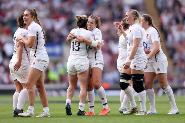 <p>The Red Roses held on against France for a seventh consecutive Women’s Six Nations title</p>