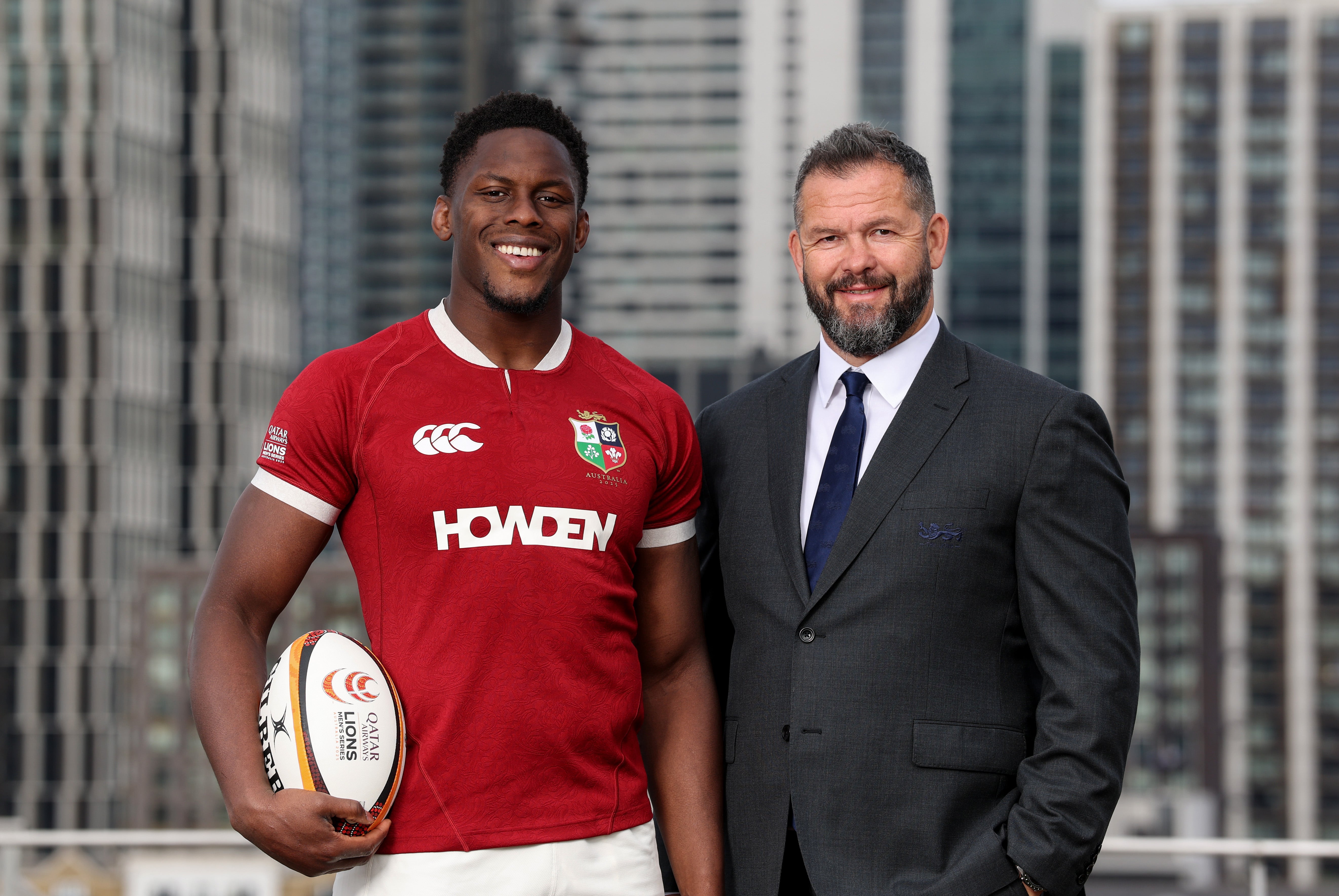 Maro Itoje (left) has been named Lions captain by Andy Farrell