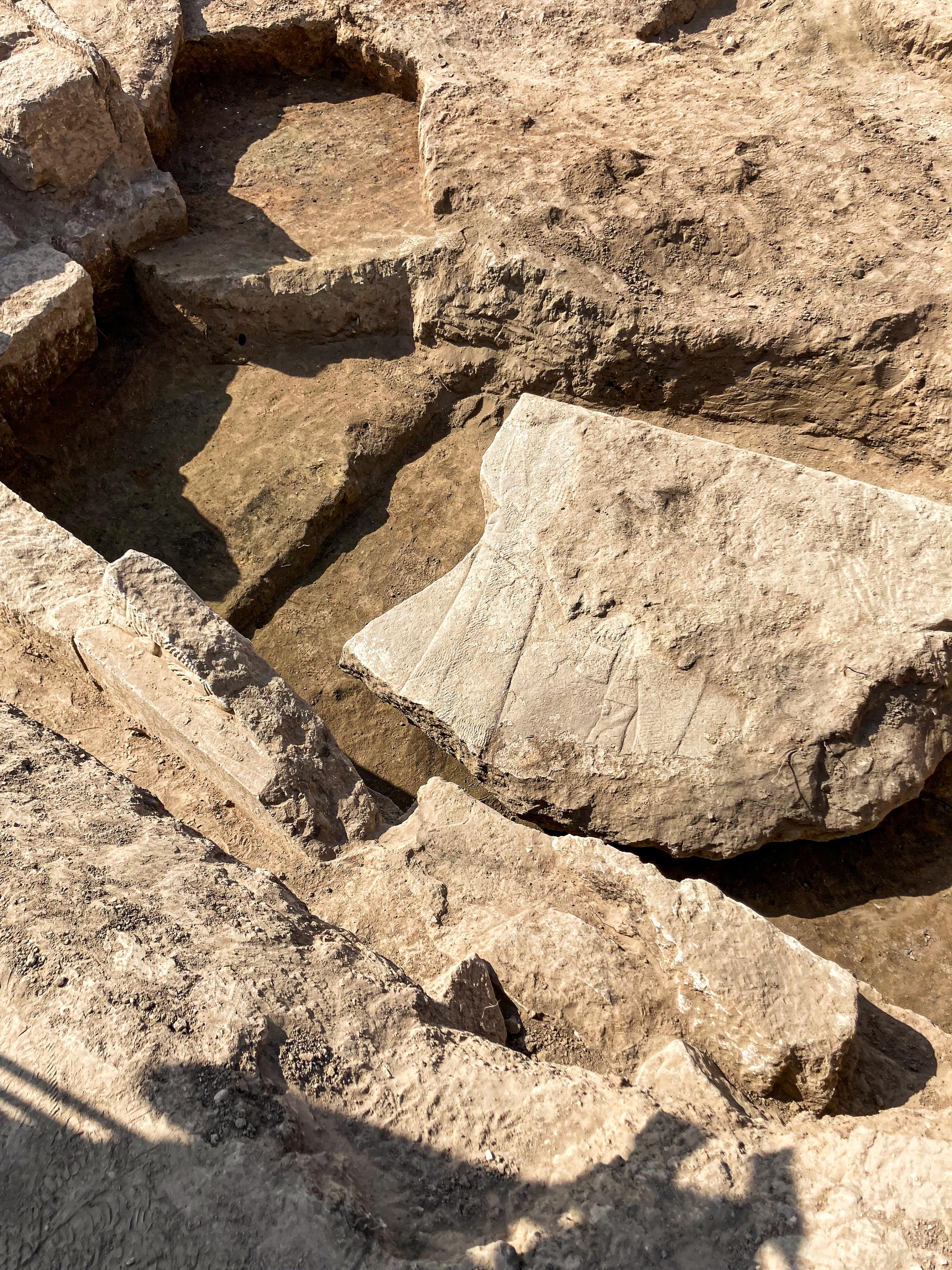 Fragment of stone slab