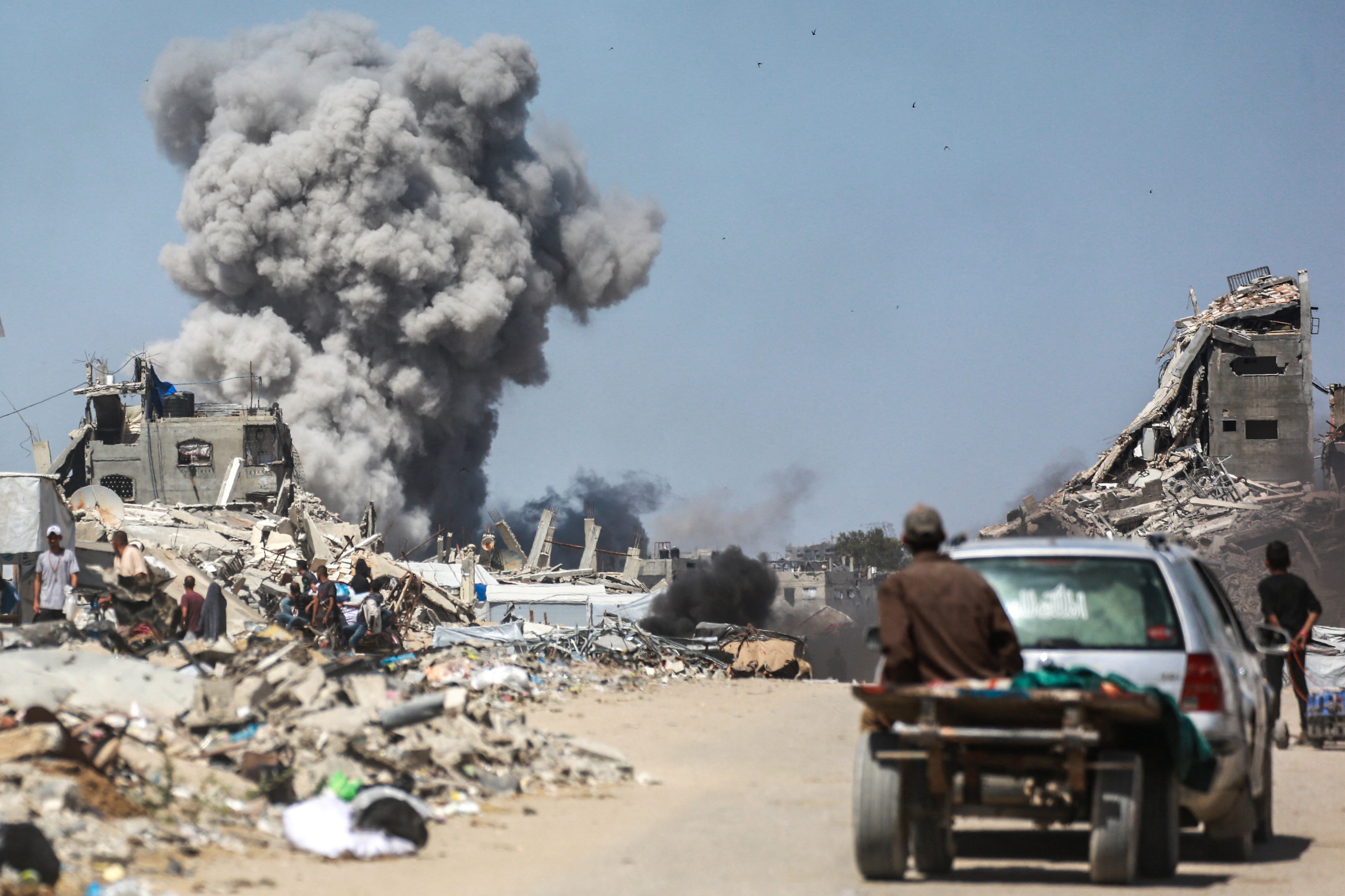 An Israeli airstrike in Jabaliya on Thursday